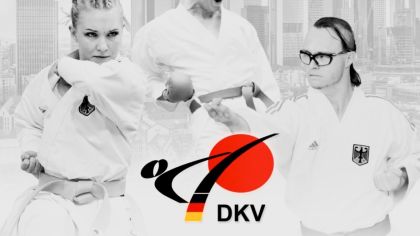 Offizieller Flyer zur Deutschen Meisterschaft der Leistungsklasse & PARA-Karate 2025 in Frankfurt am Main                Bild: Deutscher Karate Verband