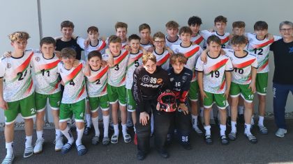 U15-Westauswahl Floorball bei der U15-Trophy in Dessau                Bild: Karsten Kever