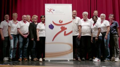 Der neue Vorstand des Sportkreises mit lsb h-Präsidentin Juliane Kuhlmann                Bild: Susanne Scheibelhut