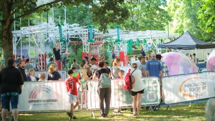 Der Turn-Warrior wird auch auf dem Sportgelände zum Hessentag in Bad Vilbel eine der Attraktionen sein!                Bild: Ralf Wächter