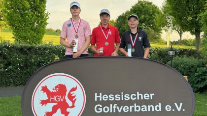 Hessische Jugendmeister: Moritz Küls, Lennart Döhrer und Leonard Bartsch