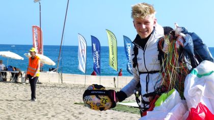 Linus Schubert aus der Rh&ouml;n beim Paragliding-Weltcup in der T&uuml;rkei.
Foto: Andreas Schubert