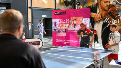 Beim Aktionstag im MyZeil verwandelte sich das Multi-Marken-Center MyZeil in eine lebendige Sportarena.                Bild: Kai Peters