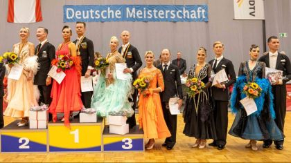 Die Siegerehrung der deutschen Meisterschaft