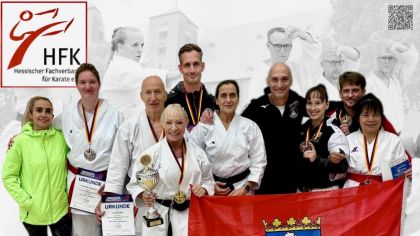 Hessens Masterklasse Team auf der Dt. Meisterschaft 2025 in Verden                Bild: Martina Bier und Viktor Ridiger für den HFK