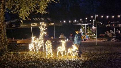 Adventstimmung im Biergarten direkt neben dem Vereinsgelände des Wassersportvereins Bergstraße e.V. am Heppenheimer Bruchsee                Bild: G. Probst
