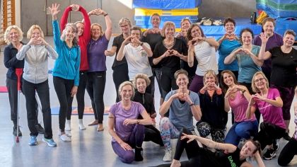 Die Teilnehmerinnen am Ende eines schweißtreibenden, inspirierenden Tages