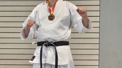 Gold: Christoph Weege, Kumite Masterklasse Herren Ü45, +80 kg                Bild: Christoph Weege für den HFK