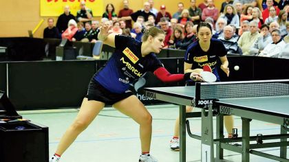 Langjährige Leistungsträgerinnen des TSV Langstadt: Petrissa Solja (links) und Cheng Hsien-tzu.Foto: Joaquim Ferreira