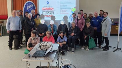 Teilnehmer&nbsp; des "Tourstopps"&nbsp; in Frankershausen
                Bild: Gudrun Schindewolf