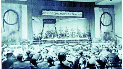 Das Bekenntnis zur Demokratie war eine wichtige Grundlage bei der Gr&uuml;ndung des Landessportverbandes 1946.
                Bild: LSBH