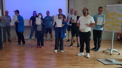 Abgeschlossenen Assistenz des Übungsleiters                Bild: Heike Sokoll