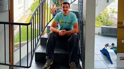 Sina Herzig und Felix Drebes haben ein Jahr lang einen Freiwilligendienst in der Sport- und Bildungsstätte absolviert.Foto: SJH/Marcel Ports