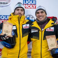 Glücklich und zufrieden.....Adam und Issam Ammour (von links)                Bild: Viesturs Lacis