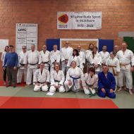 Gruppenbild ID-Judo-Lehrgang in Mühlheim                Bild: Helga Hofmann