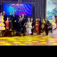 Siegerehrung des WDSF Open Senior II Standard in Lourdes (Portugal)                Bild: Puskas