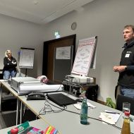 Die Referenten Daniela Herrlich und Christian Kaufmann von "Starker Verein Beratung im Sportland Hessen"                Foto: Renate Fassoth