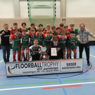 U17-Team West gewinnt Floorball-Wintertrophy 2024 in Büttgen                 Bild: Karsten Kever