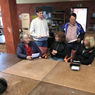 Reger und konstruktiver Meinungsaustausch der Sportcoaches aus vier Odenwälder Kommunen.                Bild: Klaus-Dieter Neumann