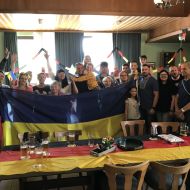 Große Begeisterung  bei den ukrainischen Fans                Bild: Sportkreis Odenwald