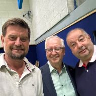 v.l. Sportkreisvorsitzender Markus Jestaedt, Manfred Schmidt (Ehrenpräsident Sportkreis), Armin Wolf Tischtennis-Kreiswart                Foto: Markus Jestaedt, Sportkreis
