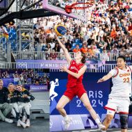 3x3 Olympiasiegerin Elisa Mevius trainierte von 2019-2022 am hessischen Leistungsstützpunkt in Grünberg                Bild: FIBA/Getty Images