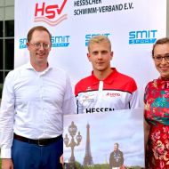 Olympionike Oliver Klemet mit Michael Scragg und Barbara-Maria Birke                Foto: Stefan Sonnenschein