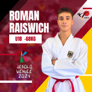 Kumite Nachwuchsathlet Roman Raiswich vom SV Herkules 01 Kassel e.V.                Bild: Melissa Holzner für den DKV