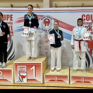 3. Platz auf dem Coupe Internationale De Kayl in Luxemburg für Hajar Nasser, ganz rechts                Bild: Christian Bonsiep für den HFK