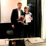 v.l. Regina Berz (WSG Geisenheim), Markus Jestaedt (Vorsitzender Sportkreis Rheingau-Taunus)                Bild: Markus Jestaedt, Sportkreis Rheingau-Taunus
