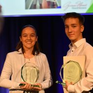 Mia Langer und Finn Möller vom Kegelverein Sontra                 Bild: Pressereferent Marvin Heinz