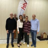 Das neu gewählte HTV-Präsidium mit v.l. Ralf Stolz (Kampfrichterobmann), Roland Limberg (Jugend), Katja Schneider (Präsidentin), Martin Trainotti (Finanzen), Annette Albers (Veranstaltungen)  und Jochen Marly (Sportentwicklung).                Bild: Tanja Weber