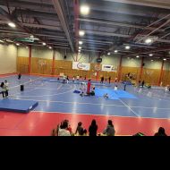 Die Fabriksporthalle in Fechenheim beim "offenen Sportnachmittag"                Bild: Sportkreis Frankfurt e.V.