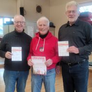 v.l. Manfred Schmidt (Ehrenvorsitzender) Helmut Heisen (2. Vorsitzender) Willibald Ruhfass (Sportabzeichen-Obmann)                Bild: Sportkreis