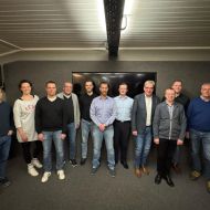 Meinungsaustausch mit vielen Themen: Die Vorstände der Vereine und Vertreter des Sportkreises – von links: Rolf Teppe, Katharina Oberhofer, Thomas Essmann, Dirk Möller, Marius Hamel, Daniel Naumann, Fabian Schraps, Uwe Steuber, Lars Pfennig, Carsten Schäfer und Lothar Treyse.                Bild: Sandra Huft