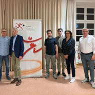 Der Vorstand des Sportkreis Wetterau (von links) Oliver Senteck, Thomas Golla, Jörg K. Wulf, Daniel Schwarz, Arne Kapell, Servet Yidirim und Frank Dehnke (ausgeschieden). Nicht auf dem Foto: Tanja Rauch, Julia Tauber und Ralf Wächter                Bild: Lena Schubert, Katja Zielinski-Guthe