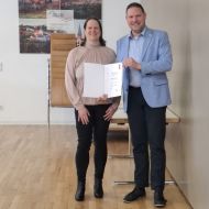 TV 09 e.V. Burghaun - Ehrung für Frau Nicole Burkardt                Bild: Scheibelhut, Andreas