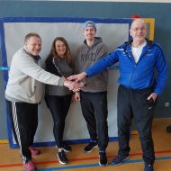 Referententeam:  von re. Kurt Gehrmann, Milana Succo, Jannis Mengler, Carlo Wiegand                Bild: Bärbel Dobsza