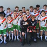 U15-Westauswahl Floorball bei der U15-Trophy in Dessau                Bild: Karsten Kever