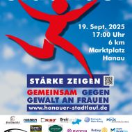 Plakat für den Stadtlauf 2025 in Hanau                Bild: Magistrat der Stadt Hanau
