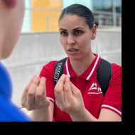Zahra Kahlor betreute im Mai bereits ein hessisches Kader-Team beim Bundespokal.