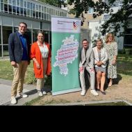 Von links nach rechts: Bernd Br&uuml;ckmann, stv. Leiter Olympiast&uuml;tzpunkt; Carmen Giss, Vorsitzende der Gesch&auml;ftsf&uuml;hrung der Agentur f&uuml;r Arbeit Offenbach; Bj&ouml;rn Krienke, Vorsitzender der Gesch&auml;ftsf&uuml;hrung der Agentur f&uuml;r Arbeit Frankfurt am Main; Heike Hengster, Vor Vorsitzende der Gesch&auml;ftsf&uuml;hrung der Agentur f&uuml;r Arbeit Hanau, Nicole Schulz, Bereichsleiterin 2 in der Agentur f&uuml;r Arbeit Darmstadt.