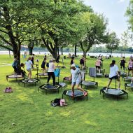 Bodyfit und Jumping bot die TKK Klein-Krotzenburg im Rahmen von „Sport im Park“ zwischen Juni und August an. Vor drei Jahren startete der Verein mit elf Terminen, diesmal waren es 41.Foto: Turnerschaft 1882 Klein-Krotzenburg