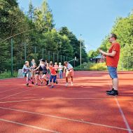 Kinder in Action beim Kindercamp am Camp Edersee (Sportjugend Hessen).Foto: Sportjugend Hessen