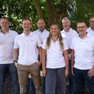 Das neue HSV-Präsidium (von links): Matthias Kopf, Lukas Wintershoff, Bernhard Mädler, Annika Sternberger, Axel Becker, Thomas Brenzel, Volkmar Hirsch, Dr. Olaf Schädler                Bild: Jan Simon Schäfer