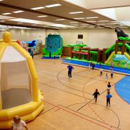 Die Sepp-Herberger-Halle in Einhausen verwandelte sich in ein Spieleparadies.                Bild: © HMFG