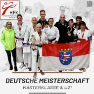 Hessens Masterklasse Team auf der Dt. Meisterschaft 2025 in Verden                Bild: Martina Bier und Viktor Ridiger für den HFK