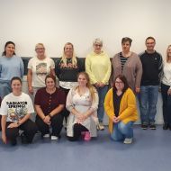 Gruppenbild Erzieher*innen und Referentin Wiebke Schoneweg-Metz (1.v.re)                Bild: Jutta Hanig