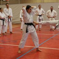 Kumite Unterstufe mit Gilbert Stache, A-Trainer Leistungssport                Bild: Martina Bier für den HFK