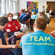 Teilnehmende bei einem Seminarbaustein in Wetzlar – Austausch und neuer Erkenntnisgewinn stehen hier im Vordergrund.Foto: Sportjugend Hessen